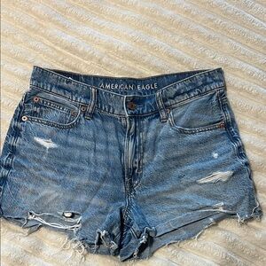 American Eagle Outfitters Distressed Blue Jean Shorts